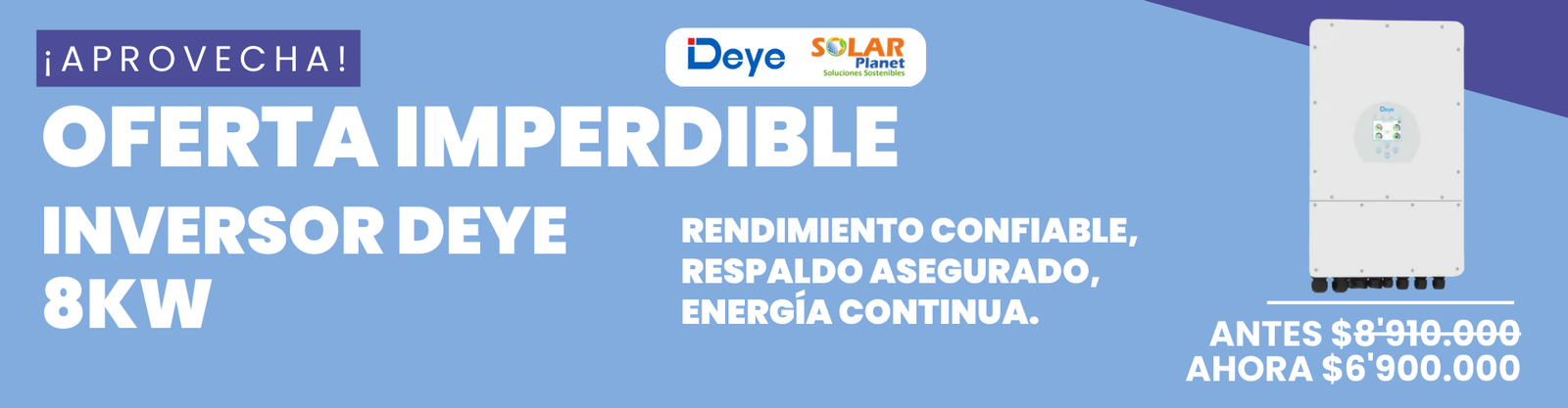 Oferta inversor Deye 8kW